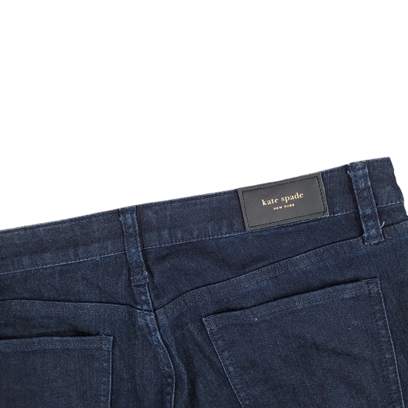 Kate Spade Broome Street Jeans 28 Dark Wash Skinny Leg Cropped Mid Rise Denim - Picture 8 of 9